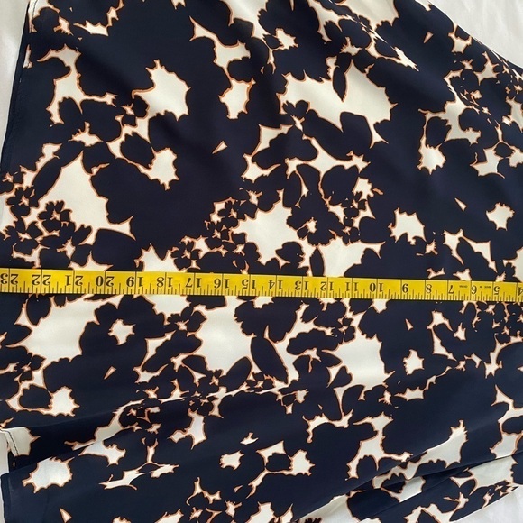 The Limited Skirt Y2K Fully Lined Navy & Orange Silky Feeling A-line Size XS - Picture 7 of 8